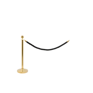 Securit® CLASSIC GOLD – Sæt med 1 afspærringsstolpe og 1 sort reb