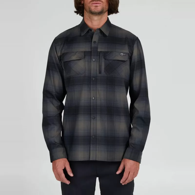 Salty Crew Fathom LS Tech Flannel Skjorte - Sort - Billede 2