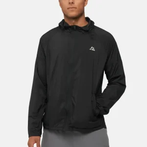 DANISH ENDURANCE RUNNING WINDBREAKER, Sort, 1-Pak, vindtæt og vandafvisende jakke til mænd