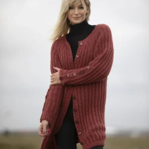 “Sørland” Lang jakke – Viking Design 2035-6 Kit – XS-XL – Viking Alpaca Bris, fra Viking